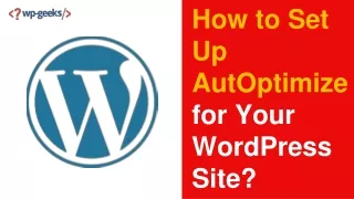 how to set up autoptimize for your wordpress site