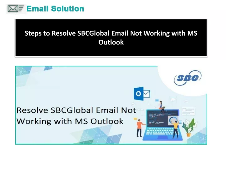 steps to resolve sbcglobal email not working with ms outlook