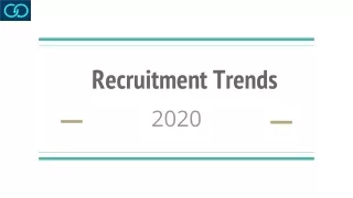 Recruitment Trends in 2020