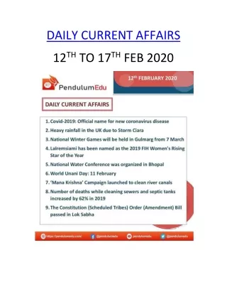 daily current affairs