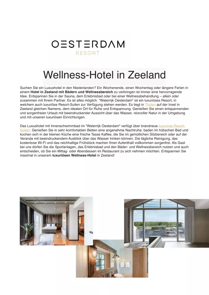 wellness hotel in zeeland