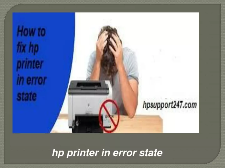 hp printer in error state