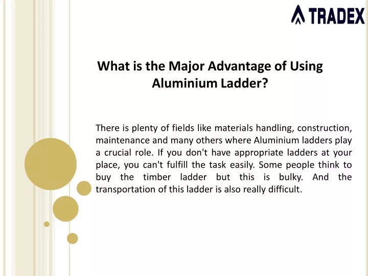 what is the major advantage of using aluminium