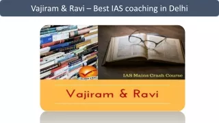 Vajiram & Ravi – Best IAS coaching in Delhi