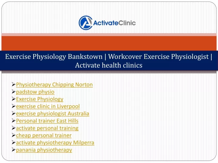 exercise physiology bankstown workcover exercise