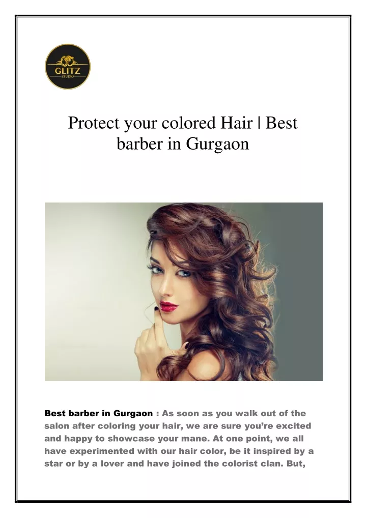protect your colored hair best barber in gurgaon