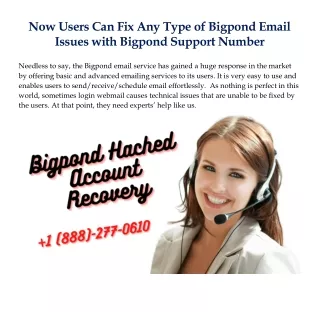 Now Users Can Fix Any Type of Bigpond Email Issues with Bigpond Support Number