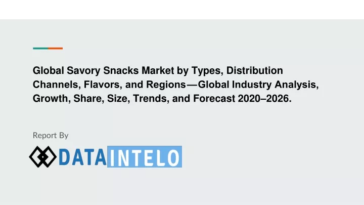 global savory snacks market by types distribution