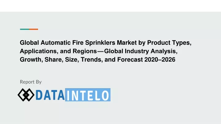 global automatic fire sprinklers market