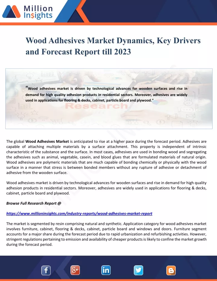 wood adhesives market dynamics key drivers