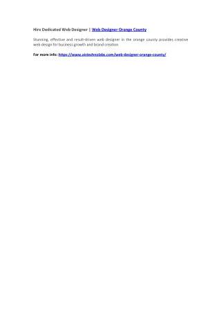hire dedicated web designer web designer orange