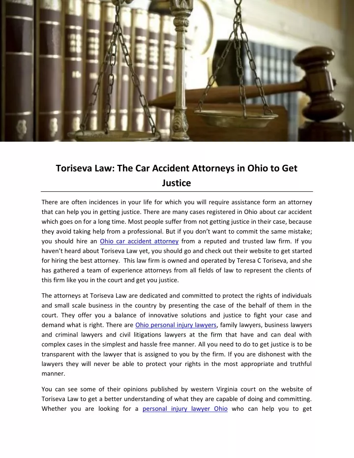 toriseva law the car accident attorneys in ohio
