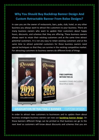 why you should buy backdrop banner design