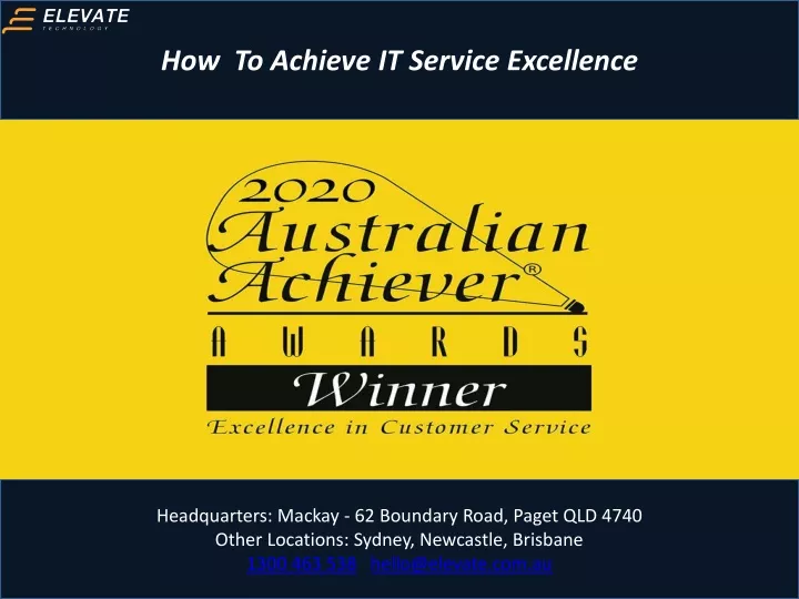 how to achieve it service excellence
