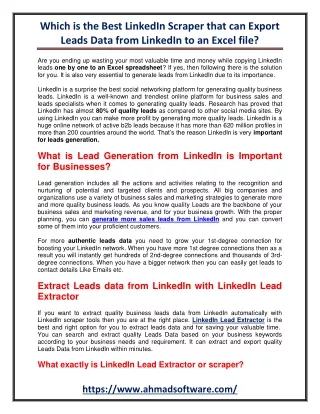 which is the best linkedin scraper that