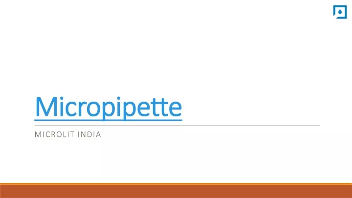 micropipette