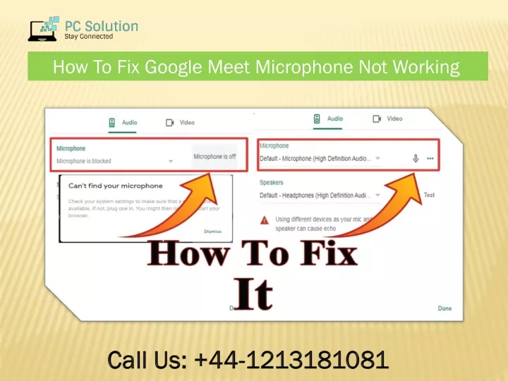 how to fix google meet microphone not working