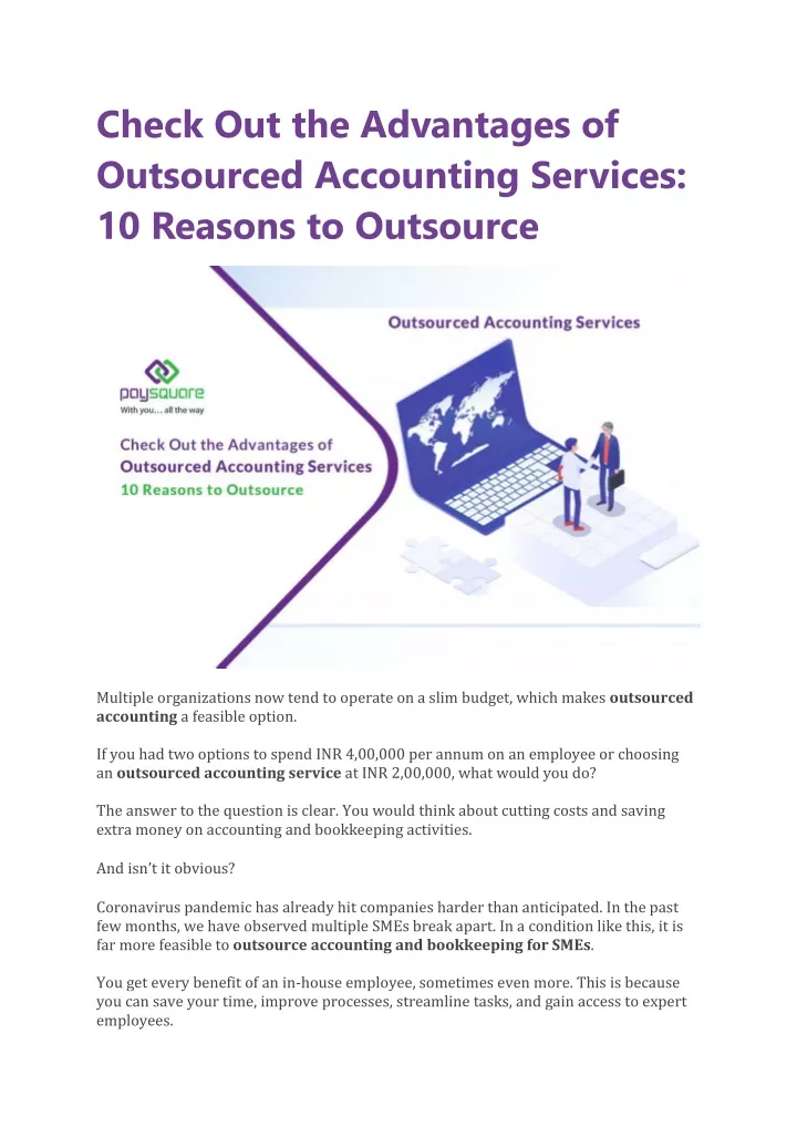 check out the advantages of outsourced accounting