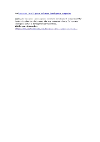 get business business intelligence
