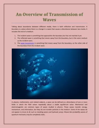 an overview of transmission of waves