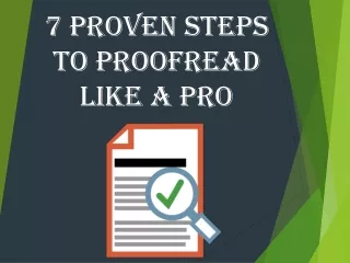 7 Proven steps to Proofread like a Pro