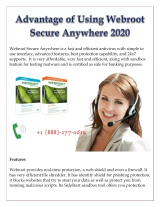 Advantage of Using Webroot Secure Anywhere 2020