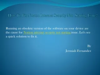 how to fix norton internet security not starting issue