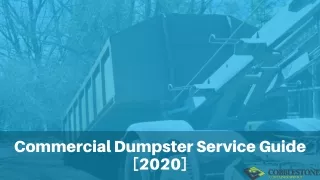 Commercial Dumpster Service Guide [2020]