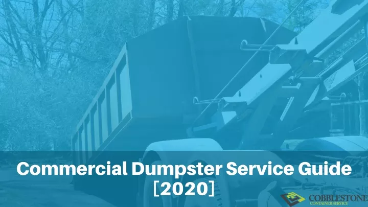 commercial dumpster service guide 2020