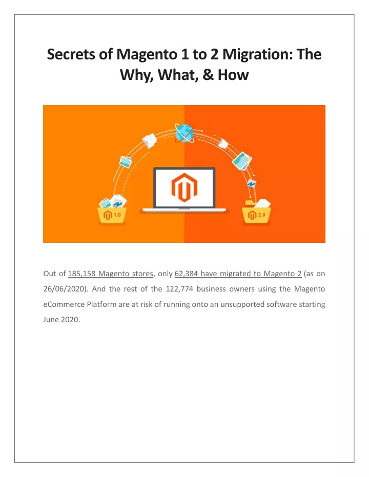 secrets of magento 1 to 2 migration the why what