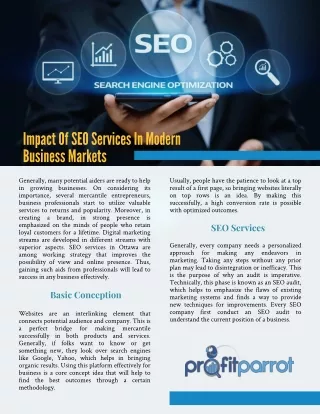 Impact of SEO Services In Modern Business Markets