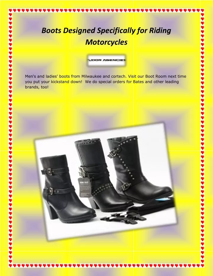 boots designed specifically for riding motorcycles