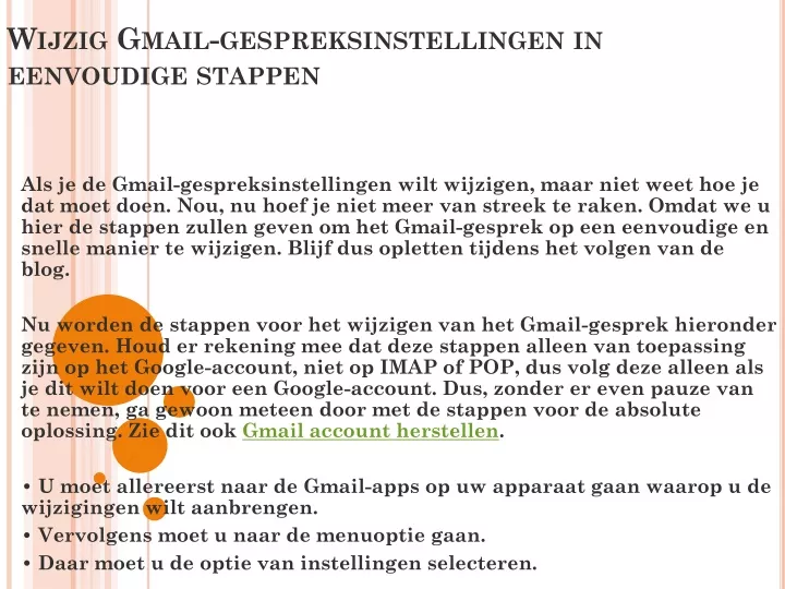 wijzig gmail gespreksinstellingen in eenvoudige stappen