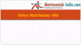 Oriya Matrimony Marriage