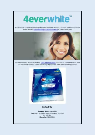 Buy Crest Whitening Strips UK