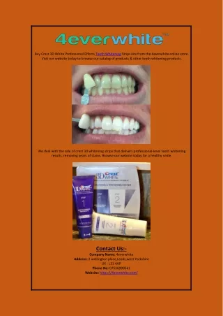 Buy Crest Teeth White Strips Today