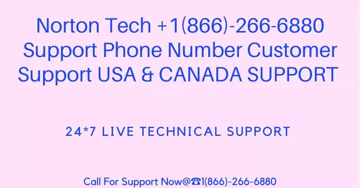 norton tech 1 866 266 6880 support phone number