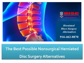 Nonsurgical Herniated Discs Surgery Alternatives