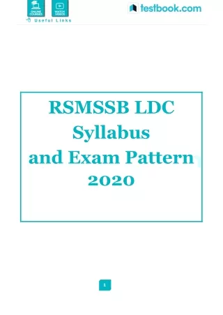 RSMSSB LDC 2020