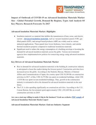 Advanced Insulation Materials Market Size Analysis and Industry Research Report to 2025