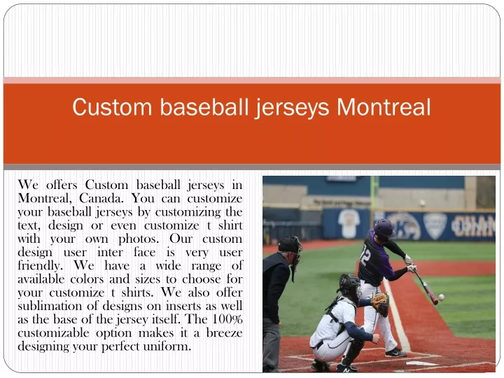 custom baseball jerseys montreal