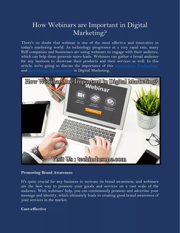 how webinars are important in digital marketing