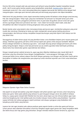 Web Taruhan Online Terlengkap