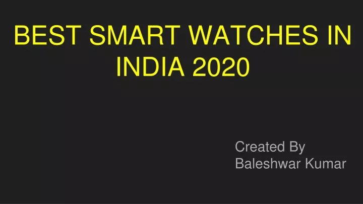 best smart watches in india 2020