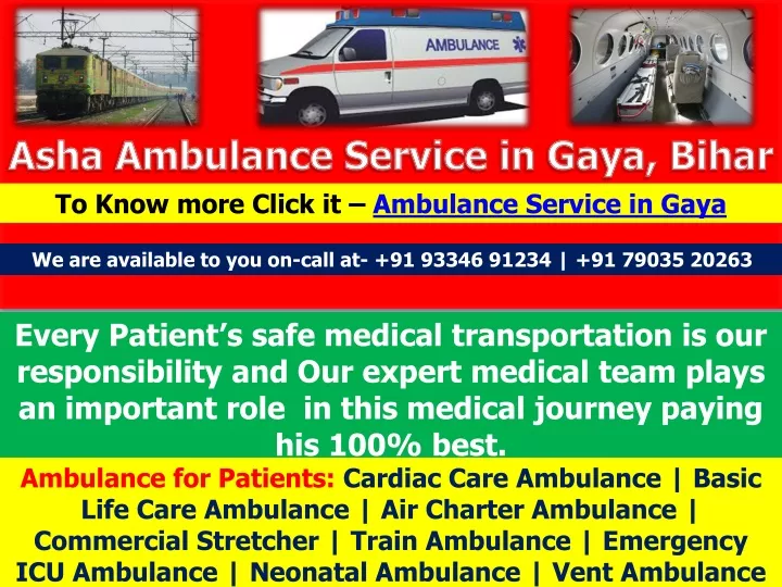 asha ambulance service in gaya bihar