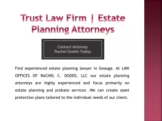 Trust Law Firm | Estate Planning Attorneys | RDODDSLAW