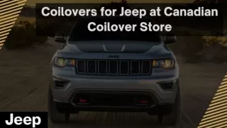 Shop for Various Coilovers for Jeep at CoiloverStore