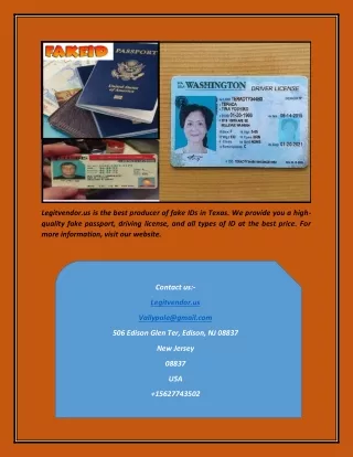 Fake Id Online Texas | Legitvendor.us