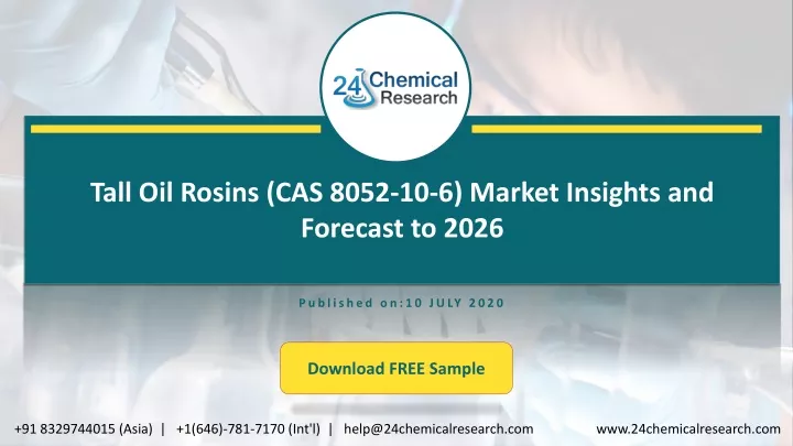tall oil rosins cas 8052 10 6 market insights