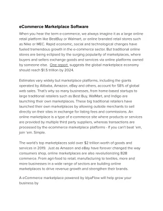 ecommerce marketplace software